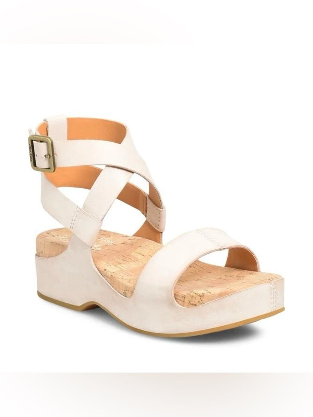 Kork-Ease Women's Yadira Sandal Size 6 Ankle Strap Platform Shoes Leather Summer